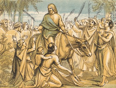 De intocht van Christus in Jeruzalem door English School