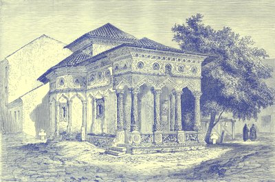 Kerk in Boekarest, illustratie uit Geïllustreerde Reizen, bewerkt door H. W. Bates, gepubliceerd ca. 1880 door English School