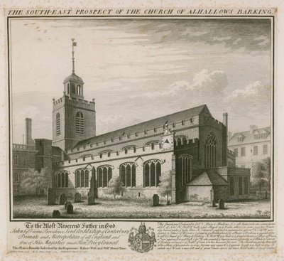 Kerk van All Hallows Barking door English School