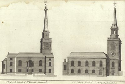 Kerk van St John, Southwark en kerk van St Mary, Rotherhithe door English School