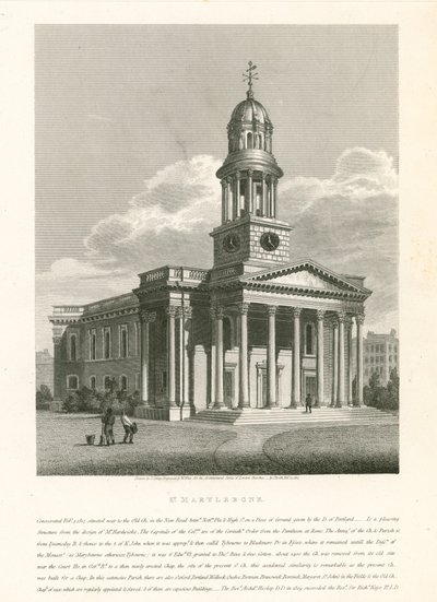 Kerk van St Marylebone, Londen door English School