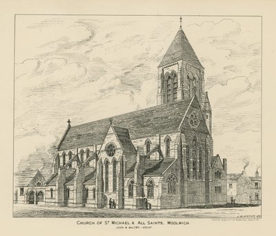 Kerk van St. Michael en All Saints in Woolwich door English School