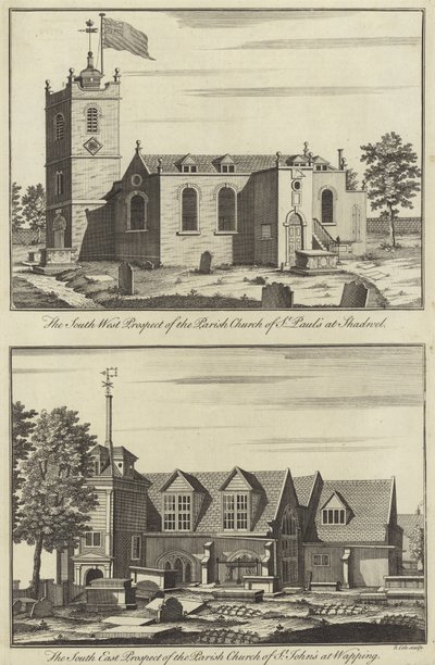 Kerk van St Paul, Shadwell en kerk van St John, Wapping door English School