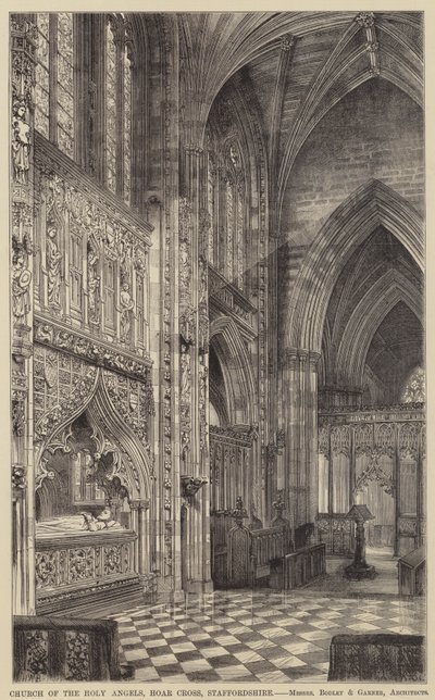 Kerk van de Heilige Engelen, Hoar Cross, Staffordshire door English School