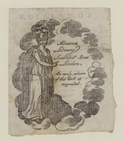 Circulerende Bibliotheken, Minerva Bibliotheek, handelskaart door English School