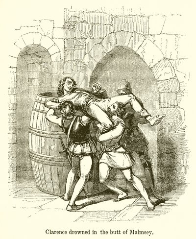 Clarence verdronken in de butt van Malmsey door English School
