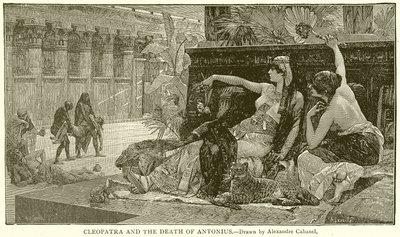 Cleopatra en de Dood van Antonius door English School