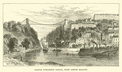 Clifton Hangbrug, vanaf Ashton Meadow door English School