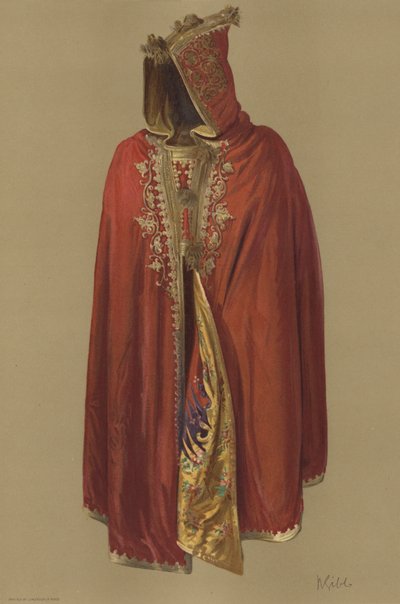 Mantel van Napoleon I (chromolitho) door English School