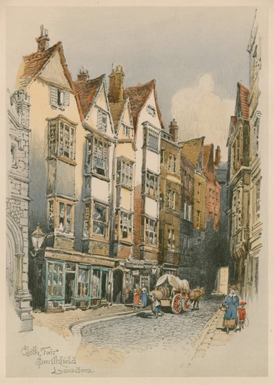 Cloth Fair, Smithfield, Londen door English School
