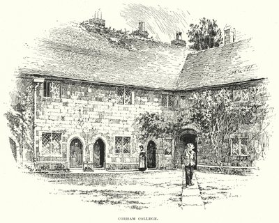 Cobham College (gravure) door English School