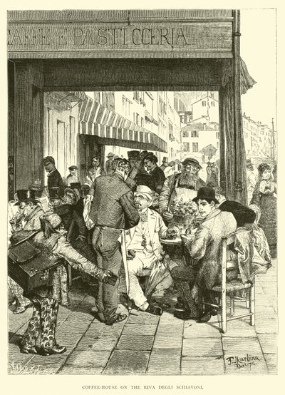 Koffiehuis aan de Riva Degli Schiavoni door English School