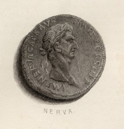 Munt uit de tijd van Nerva Caesar Augustus door English School