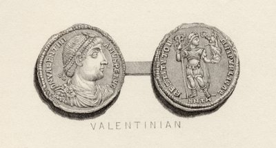 Munt uit de tijd van Valentinianus door English School