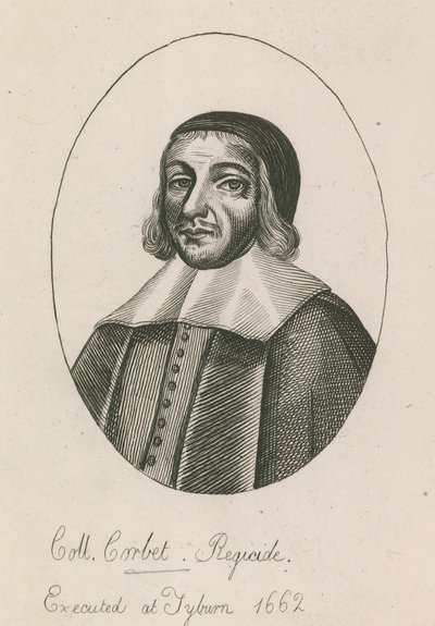 Coll Corbet, regicide, geëxecuteerd in Tyburn, 1662 door English School