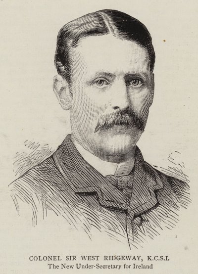 Kolonel Sir West Ridgeway, KCSI (gravure) door English School
