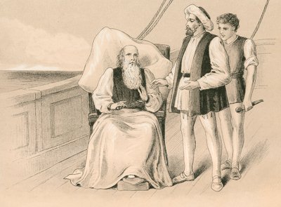 Columbus weigert zijn kettingen af te doen door English School