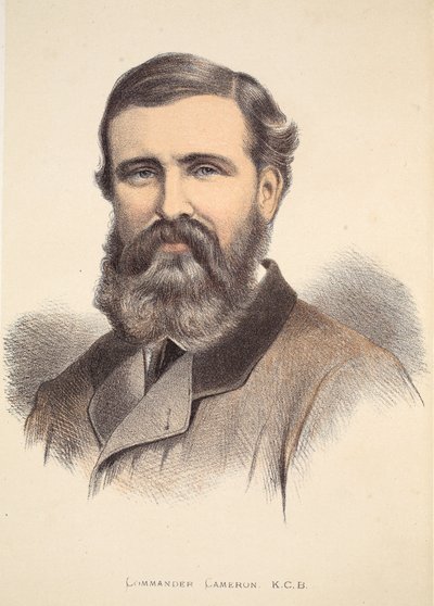 Commandant Cameron, illustratie uit De Geïllustreerde Editie van het Leven en de Ontdekkingen van David Livingstone door J. Ewing Richie, uitgegeven door A. Fullarton & Co., 1876 door English School