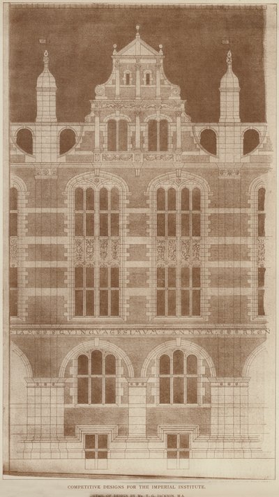 Competitieve ontwerpen voor het Imperial Institute door English School