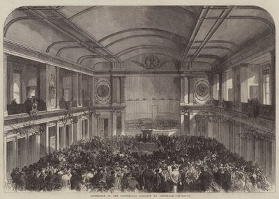 Conferentie van de Evangelische Alliantie in Amsterdam (gravure) door English School