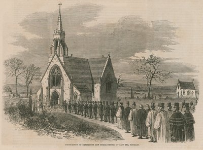 Inwijding van de nieuwe begraafplaats van Marylebone door English School