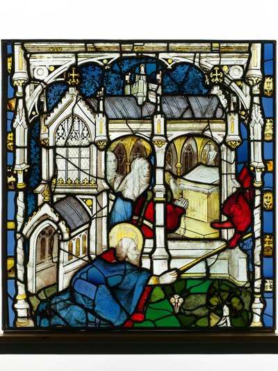 Geconserveerd paneel van het Grote Oostraam in York Minster: 