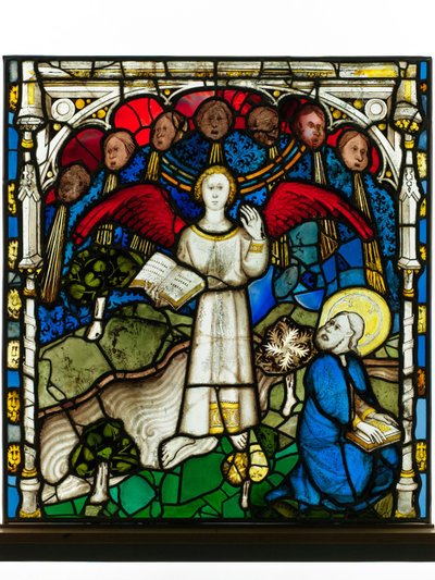 Geconserveerd paneel van het Grote Oostraam in York Minster: 
