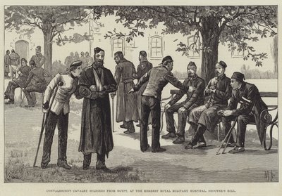 Herstellende cavaleriesoldaten uit Egypte, in het Herbert Royal Military Hospital, Shooter