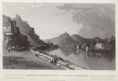 Klooster van Nonnenwerth en ruïnes van Rolandseck door English School