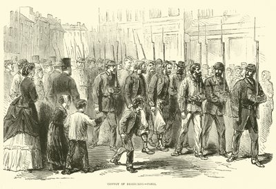 Konvooi van deserteurs, Parijs, oktober 1870 door English School