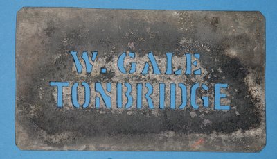 Koperen sjabloon van W. Gale, Tonbridge door English School