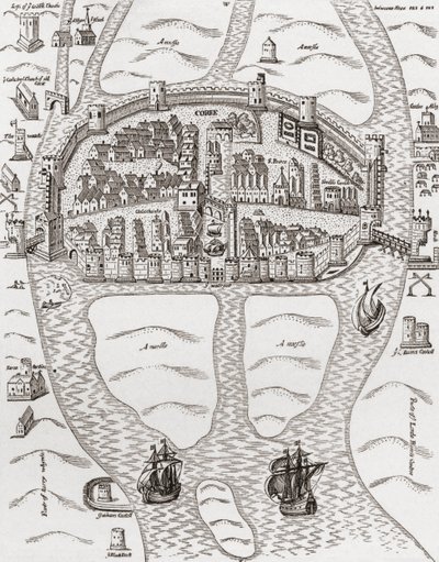 Cork, County Cork, Ierland in 1633, uit 