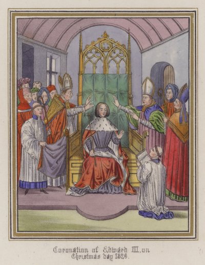 Kroning van Koning Edward III op Kerstdag 1326 door English School