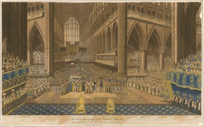 Kroning van Koning Willem IV en Koningin Adelaide op 8 september 1831 door English School