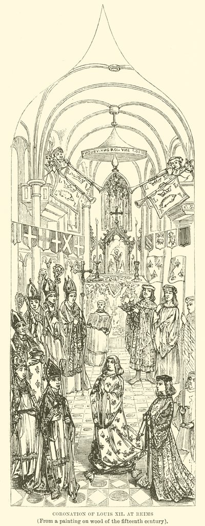 Kroning van Lodewijk XII in Reims door English School
