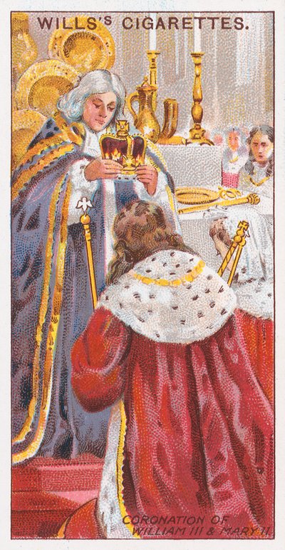 Kroning van Willem III en Maria II door English School