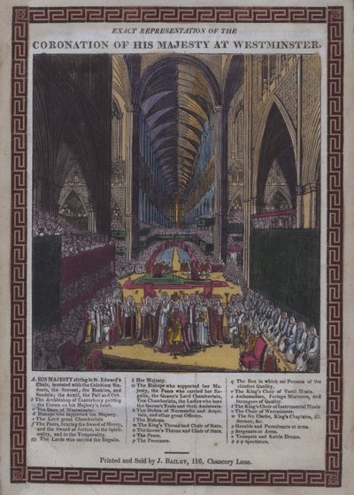 Kroning van Zijne Majesteit [d.w.z. George III] in Westminster door English School
