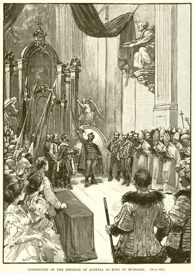 Kroning van de Keizer van Oostenrijk als Koning van Hongarije door English School