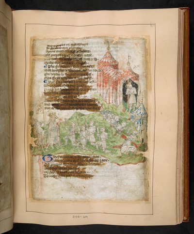 Cotton MS Tiberius A VII/1 fol. 75r, laat 15e eeuw door English School