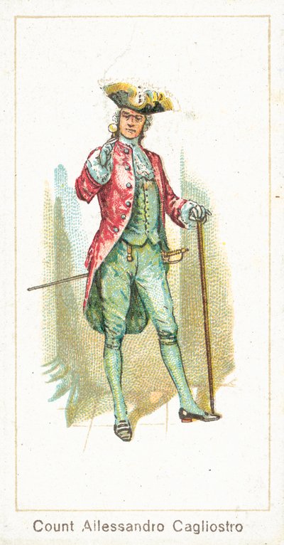 Graaf Allessandro Cagliostro (chromolitho) door English School