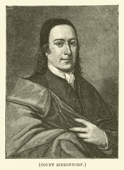 Graaf Zinzendorf (gravure) door English School