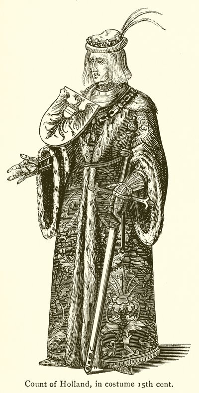 Graaf van Holland, in Kostuum 15e Eeuw door English School