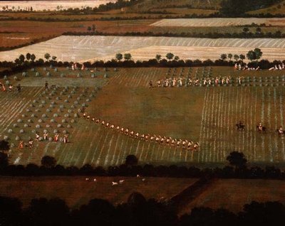 Land rond Dixton Manor, c.1725 (detail) door English School