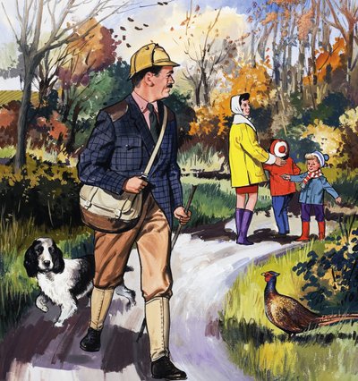 Wandeling op het platteland door English School
