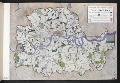 County of London Open Space Plan / voorbereid voor de London County Council door J.H. Forshaw en Patrick Abercrombie door English School
