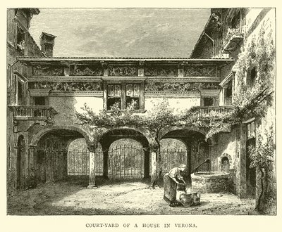Binnenplaats van een huis in Verona door English School