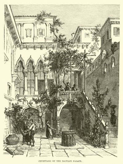 Binnenplaats van het Salviati Paleis door English School