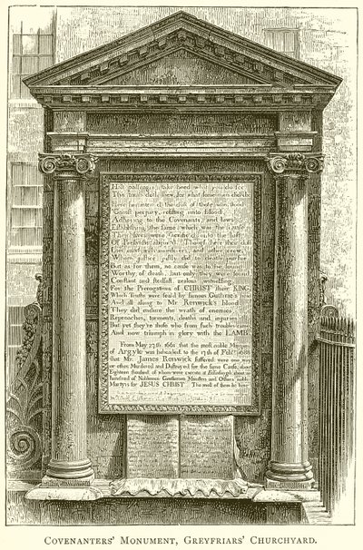 Covenanters Monument, Greyfriars Kerkhof door English School