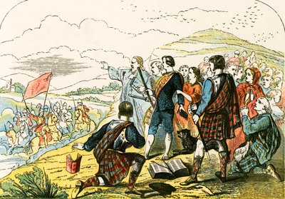Verbondenen aangevallen door de troepen van de koning door English School