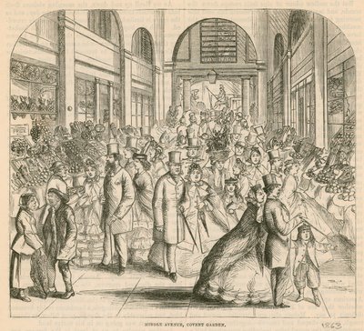 Covent Garden Market, Londen: Middenlaan door English School
